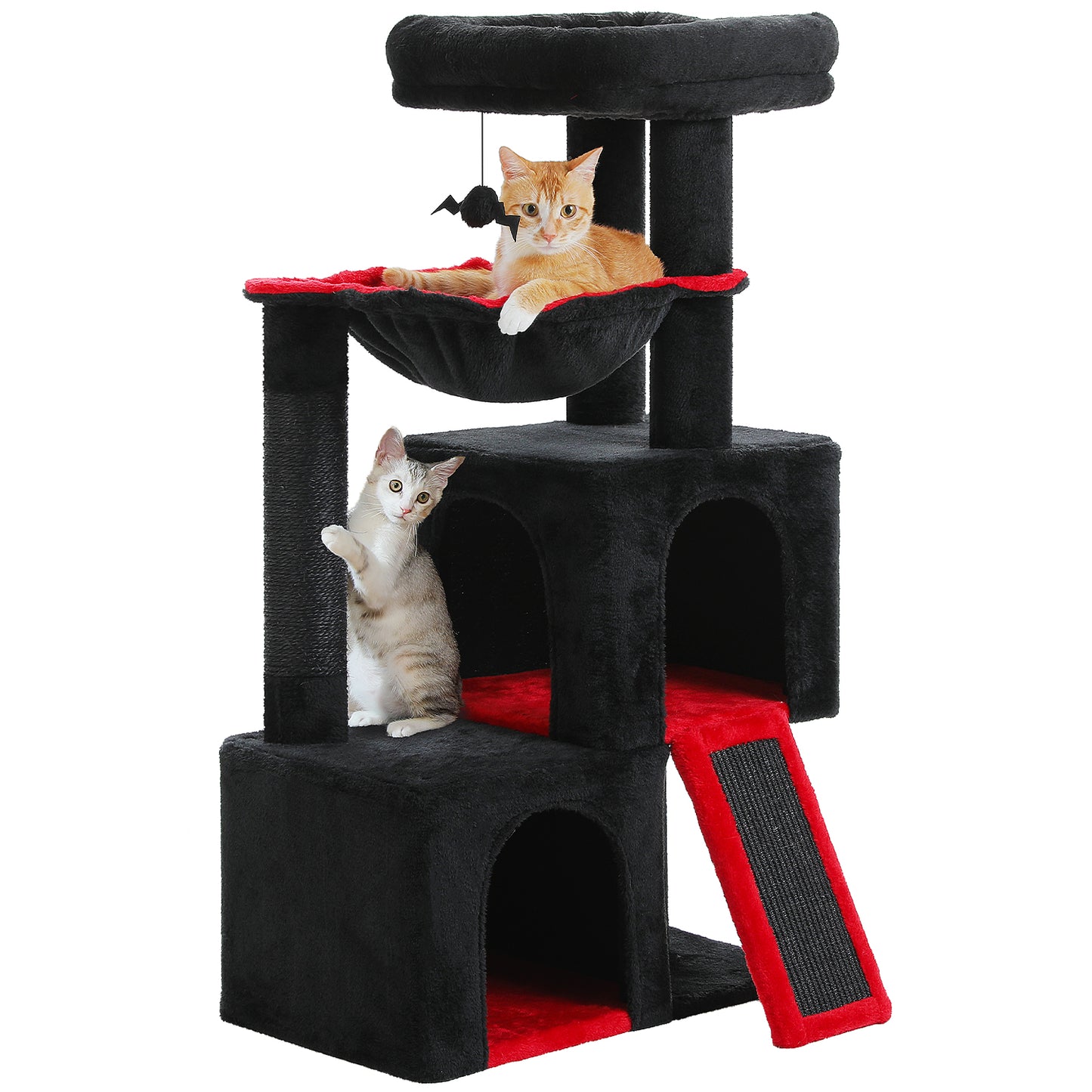 PAWZ Road Large Cat Tree | 104 cm Multi-Level Cat Tower | With 2 Spacious Sleeping Houses | Designed for Indoor Cats