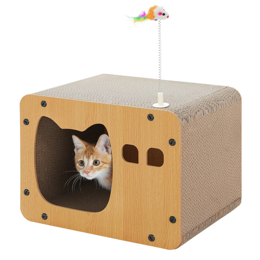 Tiragraffi per gatti PAWZ Road, portata 20 kg, extra-resistente | Colonna allargata 21 cm + diametro XXL 30 cm | Base antiscivolo | Design in cartone ondulato