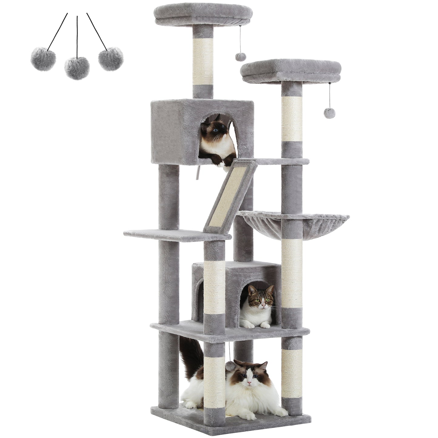 Torre per gatti PAWZ Road Premium da 180 cm | Per gatti di grandi dimensioni da interno