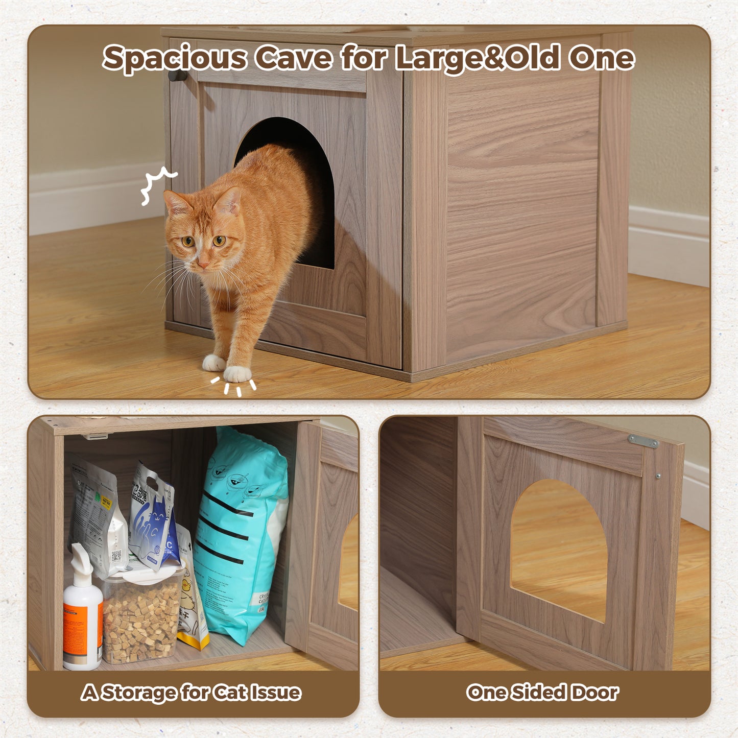 PAWZ Road Rascador Moderno para Gatos Grandes | Árbol para Gatos Premium con Casa de Sueño XXL | Altura Total 146 cm