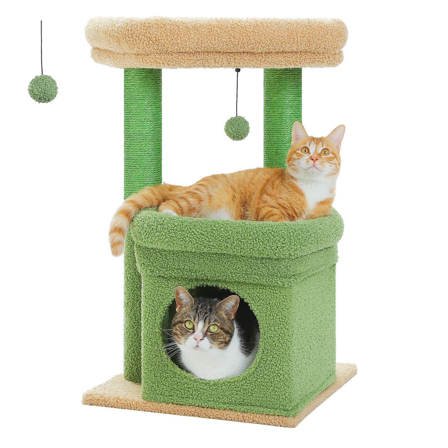 Rascador moderno de múltiples niveles | Altura 60 cm (23,6 pulgadas) | Plataformas de felpa suave + columnas de rascado robustas | Diseño que ahorra espacio | Para gatitos y gatos adultos