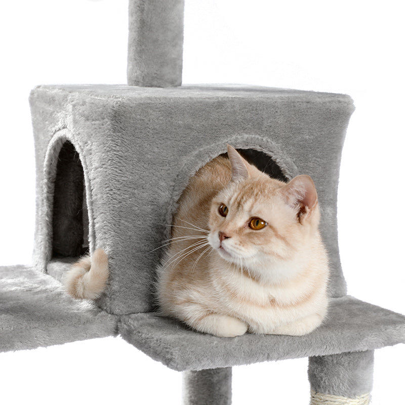 PAWZ Road Cat Tree - Luxury Plush Cat House + Hammock | Sisal Scratching Post + Viewing Platform