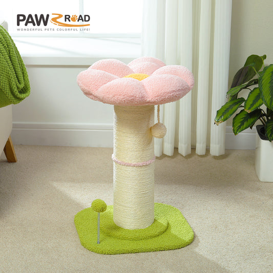 PAWZ Road 60cm Blumen Kratzsäulen (Rosa/Grün)