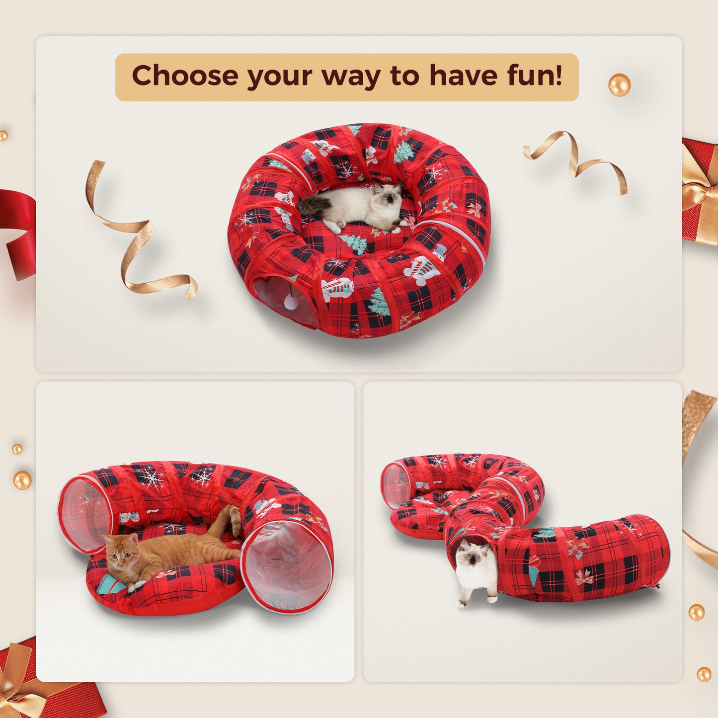 PAWZ Road A complete circular track with 96 cm outer diameter | 30 cm tube diameter for sufficient turning space for the cat