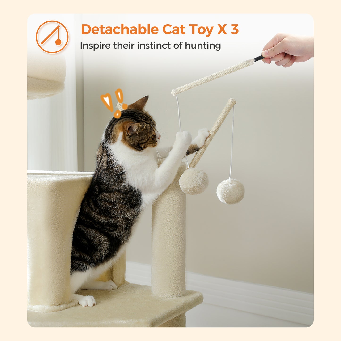 Torre per gatti PAWZ Road Premium da 180 cm | Per gatti di grandi dimensioni da interno