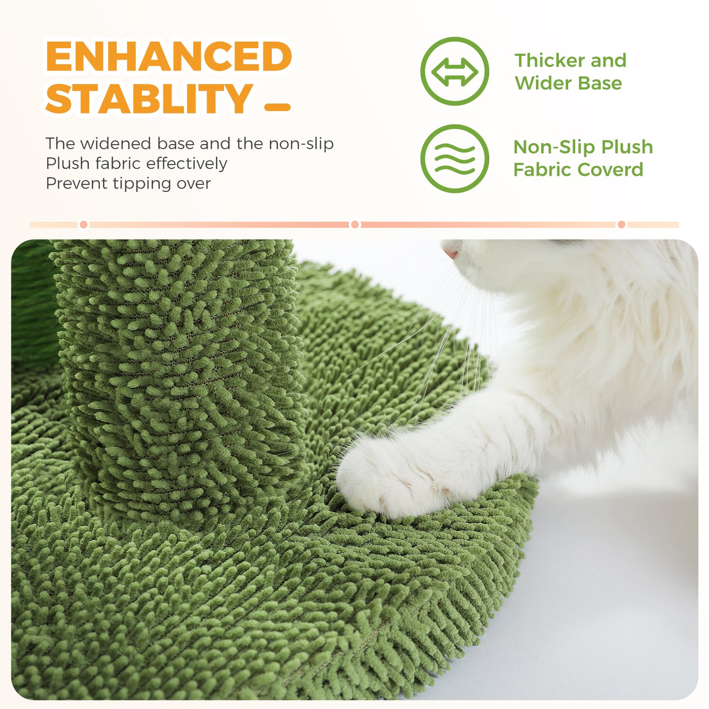 TOP DEAL | PAWZ Road Kakteen-Kratzsäulen- Größe M-53CM|L-68.5CM | Anti-Rutsch-Design (Tragkraft 20kg/4 Katzen)
