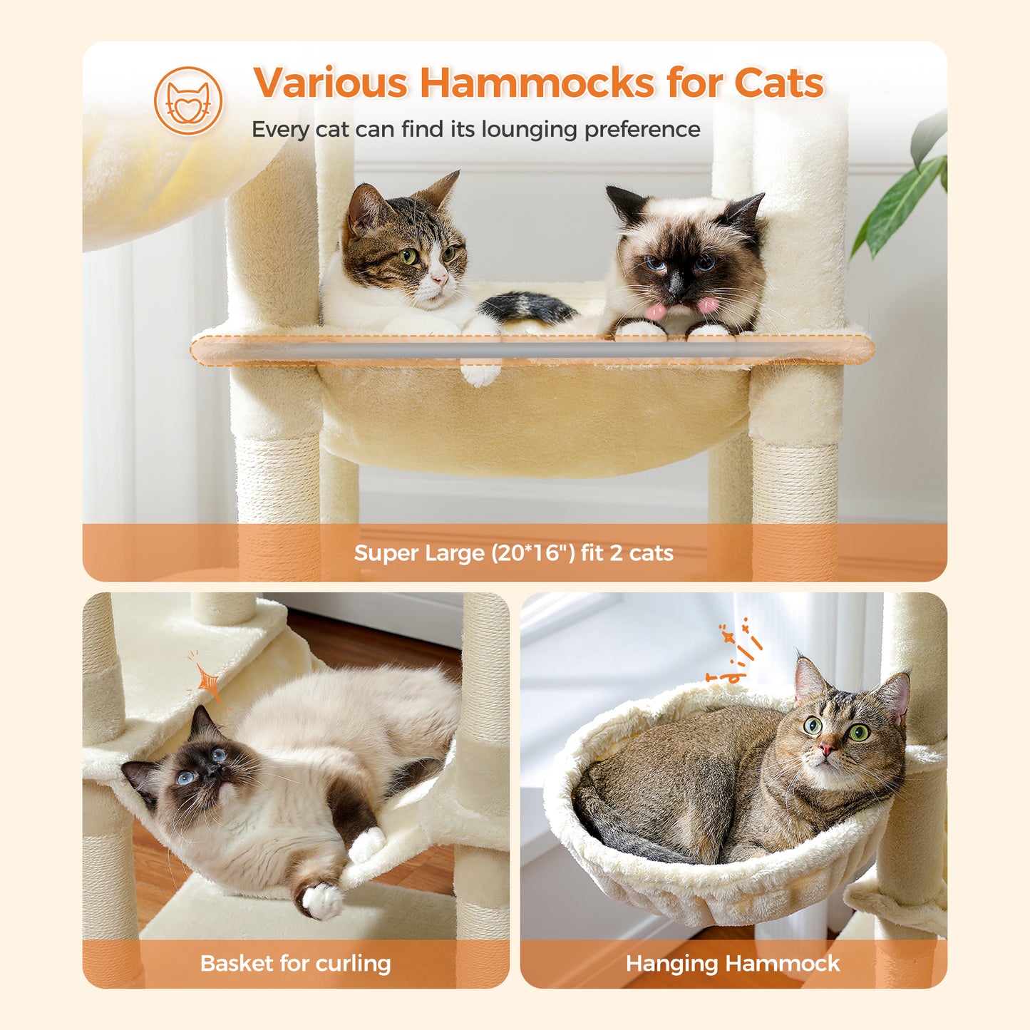 Torre per gatti PAWZ Road Premium da 180 cm | Per gatti di grandi dimensioni da interno
