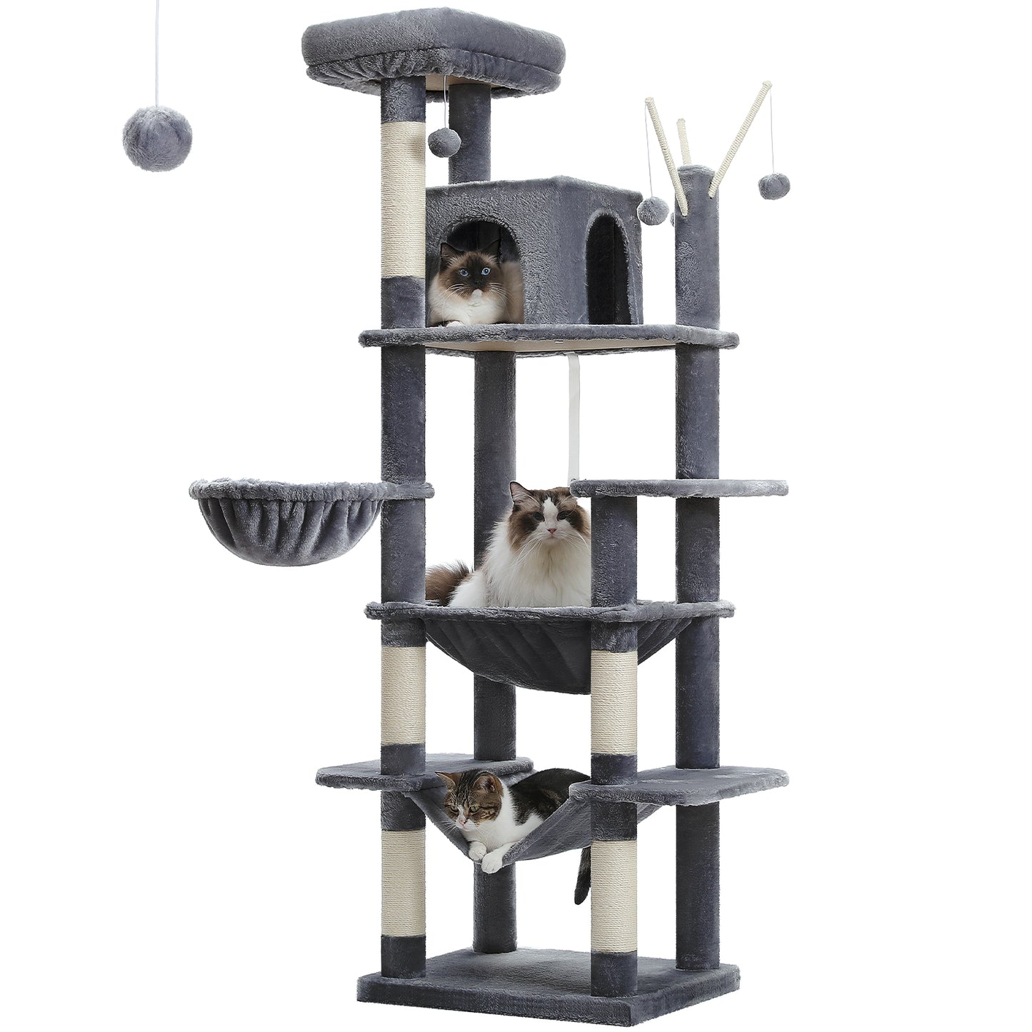 Torre per gatti PAWZ Road Premium da 180 cm | Per gatti di grandi dimensioni da interno