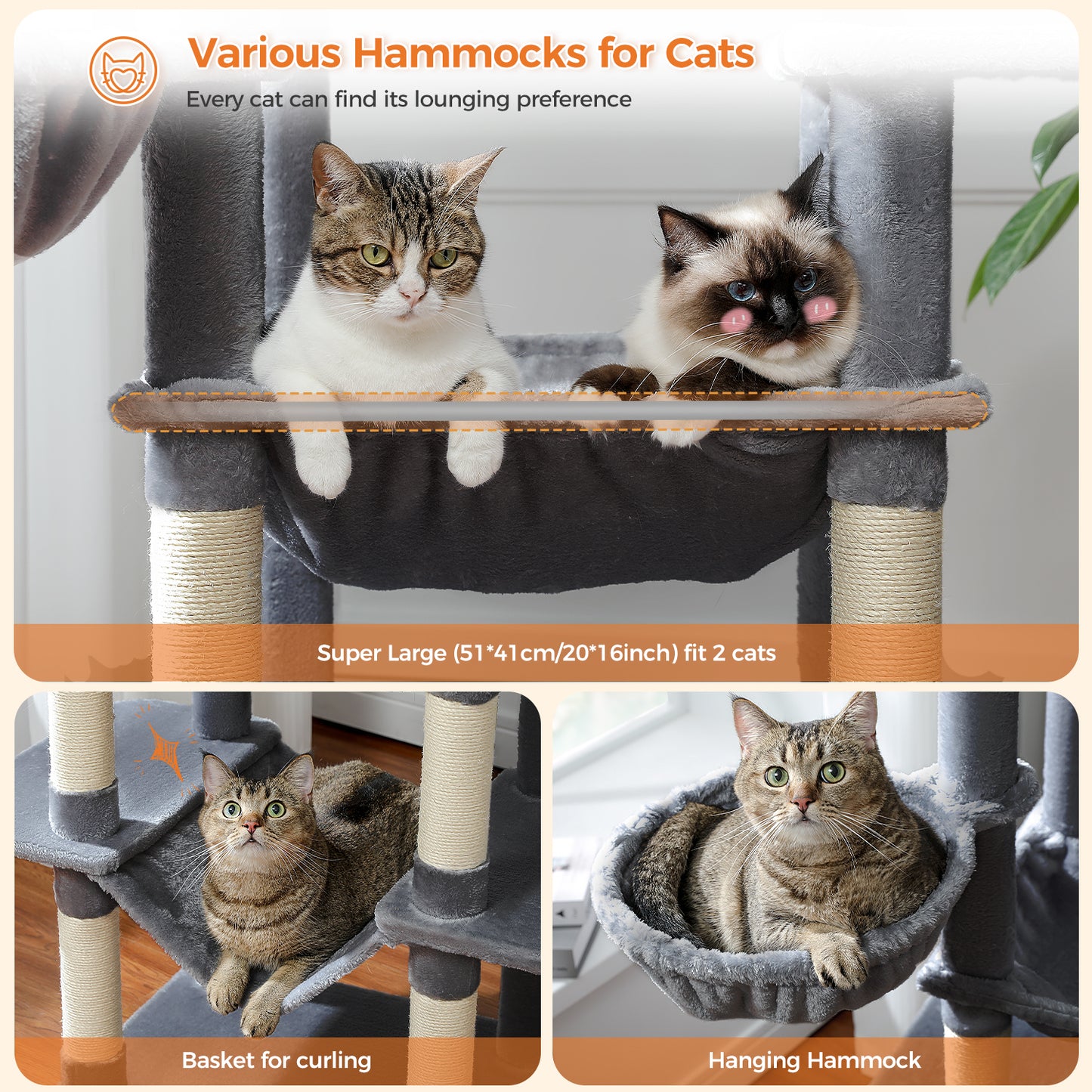 Torre per gatti PAWZ Road Premium da 180 cm | Per gatti di grandi dimensioni da interno