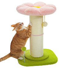 PAWZ Road 60cm Blumen Kratzsäulen (Rosa/Grün)