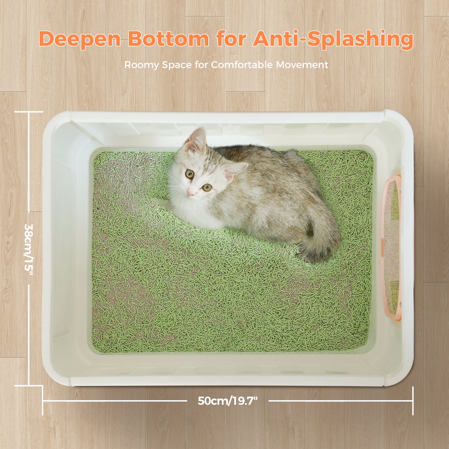PAWZ Road litter box with deck exit and drawer | Floor entrance & deck exit prevents sand dragging + pull-out mechanism | Convex sand drain plate with ball design