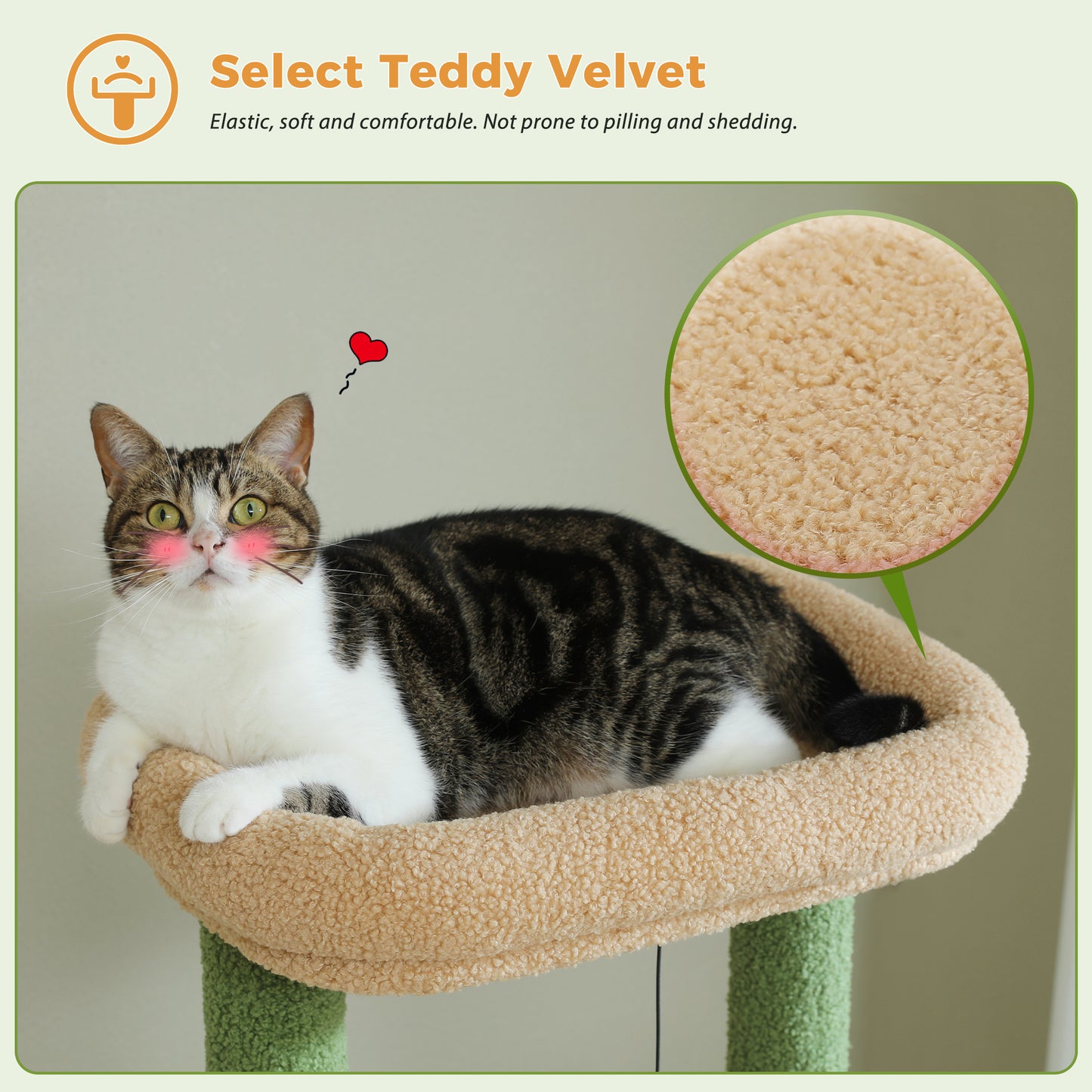 Albero per gatti PAWZ Road Flower da 150 cm - Torre per gatti grande a più livelli | Design basso | con cuccia | Amaca XXL | Pali in sisal e 2 piattaforme