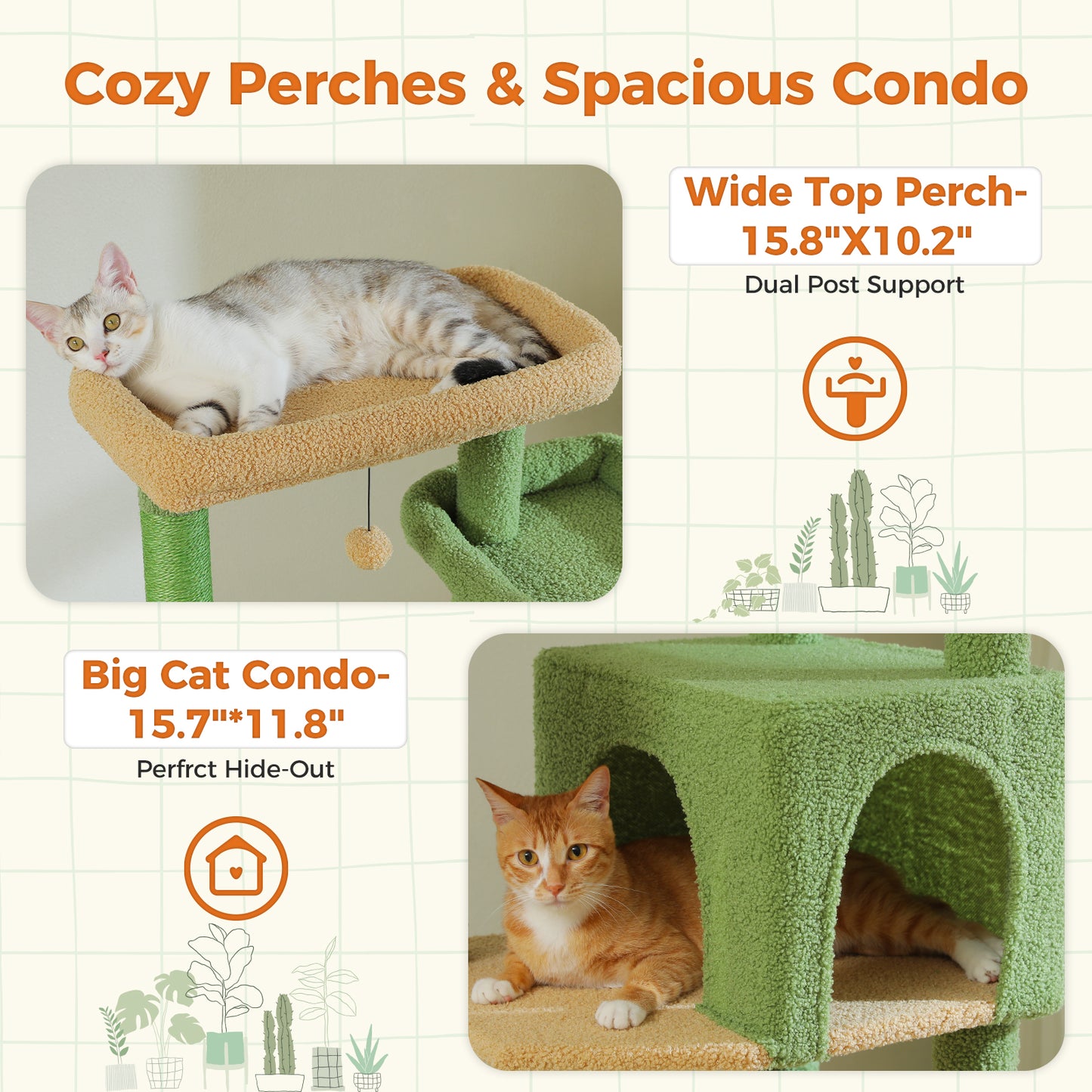 PAWZ Road XXL-Rascador 175 cm para gatos de apartamento | Con gran hamaca | Torre para gatos adultos | Incl. poste rascador, casa de dormir y plataforma de observación