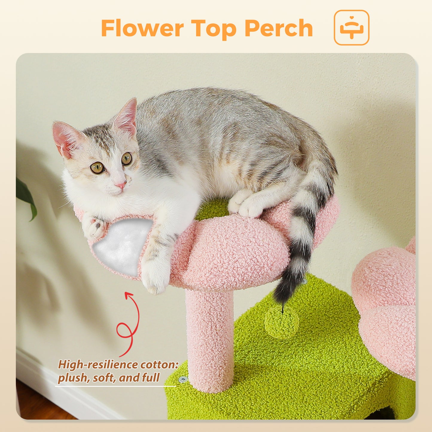 PAWZ Road XXL-Rascador | Torre para gatos de 180 cm para apartamentos | Con columnas para rascar, casa para dormir y plataforma de observación de varios niveles
