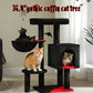 Arbre à gratter cactus 90 cm – Arbre à chat de taille moyenne avec poteau à gratter en sisal, maison pour chats d'appartement, grande plateforme panoramique rembourrée, hamac confortable et 2 balles de jeu pour chats de petite à moyenne taille