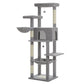 PAWZ Road Katzenturm | 73 Zoll | 1 Stange | 2 Hängematten | 8 Kratzbäume | XL Wohnung