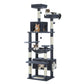 PAWZ Road Cat Tree, 136 cm high | with spacious hammock | sleeping house and scratching post | two padded platforms | cat house suitable for large indoor cats