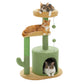PAWZ Road Cat Tree – 81 cm purple flower cat tree | Sisal scratching posts | Cozy cat house | Cuddly platforms | Fluffy play balls