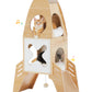PAWZ Road Moderner Raketen-Kratzbaum | 120 cm | Massivholz-Katzenbaum | Indoor-Kletterturm für Katzen