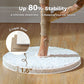 Modern flower cat tree | Luxurious boho cat tower made of solid wood | With real wooden branches, scratching post, and 2 platforms | Designed in Cloud White | Exclusively for indoor cats