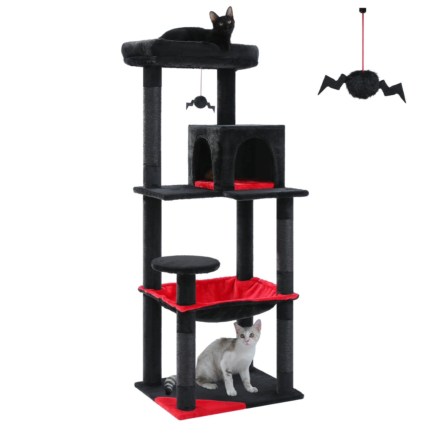 PAWZ Road Cat Tree - Luxury Plush Cat House + Hammock | Sisal Scratching Post + Viewing Platform