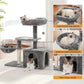 Multi-level cat tree | Swing hammock | Sisal scratching post | Height 80 cm (31.5 inches) | Plush platform + sisal wrapping | Machine washable