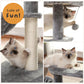Multi-level cat tree | Swing hammock | Sisal scratching post | Height 80 cm (31.5 inches) | Plush platform + sisal wrapping | Machine washable