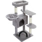 PAWZ Road 106 cm Arbre à chats avec maison de repos et perche à gratter en sisal