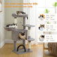 PAWZ Road 106 cm Arbre à chats avec maison de repos et perche à gratter en sisal