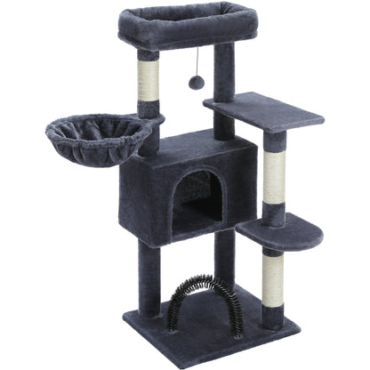 PAWZ Road Katzenbaum | 106 cm | mit Schlafhaus | Sisal-Kratzpfosten