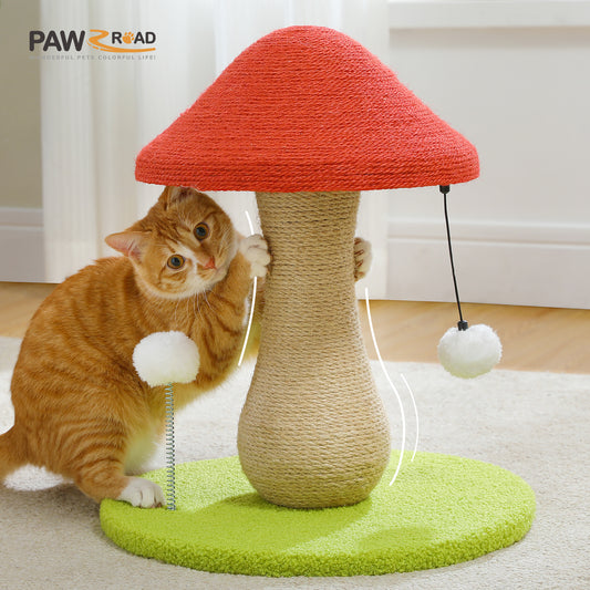 PAWZ Road 47cm Pilz Kratzsäulen (Rot/Grün)