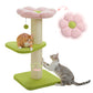 PAWZ Road Blumen-Kratzbaum 92 cm für große Katzen | Mit extra dickem Kratzpfosten [∅14 cm] | Integriertem Blumen-Schlafhaus | Hochwertiges Design für Wohnungskatzen