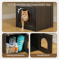 PAWZ Road Rascador Moderno para Gatos Grandes | Árbol para Gatos Premium con Casa de Sueño XXL | Altura Total 146 cm
