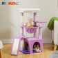PAWZ Road Indoor Cat Tree | 90 cm Green Scratching Tower | with Spacious Sleeping House | 1 Sisal Level | 3 Scratching Posts | XXL Hammock &amp; Viewing Platform