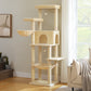 PAWZ Road Katzenturm | 73 Zoll | 1 Stange | 2 Hängematten | 8 Kratzbäume | XL Wohnung