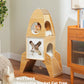 PAWZ Road Rascador Moderno de Cohetes | 120 cm | Árbol para Gatos de Madera Maciza | Torre de Escalada Interior para Gatos