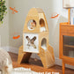 PAWZ Road Rascador Moderno de Cohetes | 120 cm | Árbol para Gatos de Madera Maciza | Torre de Escalada Interior para Gatos