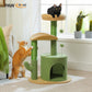 PAWZ Road Cat Tree – 81 cm purple flower cat tree | Sisal scratching posts | Cozy cat house | Cuddly platforms | Fluffy play balls