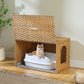 PAWZ Road Katzenklo | Designer-Möbel aus Rattan | Mit High-Entry & Anti-Streu-System