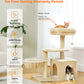 Multi-level cat tree | Swing hammock | Sisal scratching post | Height 80 cm (31.5 inches) | Plush platform + sisal wrapping | Machine washable