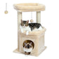 Arbre à gratter moderne à plusieurs niveaux | Hauteur 60 cm (23,6 pouces) | Plates-formes en peluche douce + poteaux robustes pour gratter | Design compact | Pour chatons et chats adultes