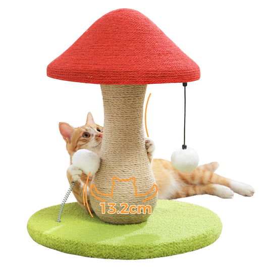 PAWZ Road 47cm Pilz Kratzsäulen (Rot/Grün)