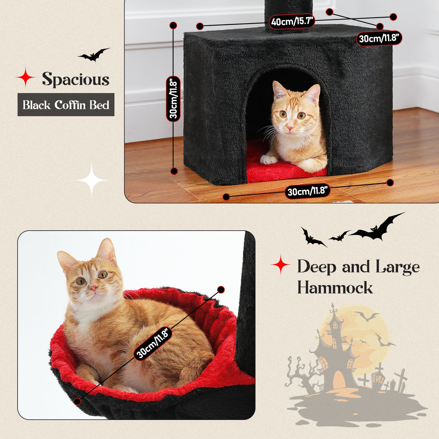 PAWZ Road Kaktus-Katzenkratzbaum | Deckenstütz-System | Höhenverstellbar (241-274 cm) | Mit Sisal-Kratzsäulen | Ideal für Großkatzen
