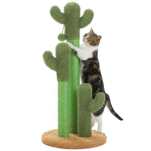 TOP DEAL | PAWZ Road Kakteen-Kratzsäulen- Größe M-53CM｜L-68.5CM | Anti-Rutsch-Design (Tragkraft 20kg/4 Katzen)