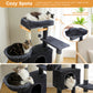 PAWZ Road 106 cm Arbre à chats avec maison de repos et perche à gratter en sisal