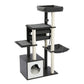 【130cm Extra High】PEQULTI Cat Tree - 51.4″ Multi-Level Platforms｜25.6″×16.9″ XXL Exercise Area"