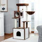PAWZ Road Moderner Kratzbaum für Großkatzen | Premium-Katzenbaum mit XXL-Schlafhaus | Gesamthöhe 146 cm