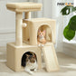 PAWZ Road Cat Tree 76 cm | Cat Tower with Double Sleeping House | Household Scratching Post