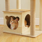 PAWZ Road Rascador Moderno | Torre para Gatos de 135 cm para Apartamentos | Con 4 Columnas de Sisal para Rascar | Casita de Sueño en Forma de Cápsula y Pelotas de Juego