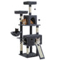 PAWZ Road XXL-Árbol rascador 162cm | Columnas rascadoras envueltas en sisal | Con gran hamaca + 2 plataformas superiores | Incl. pelotas de juego intercambiables | Para razas de gatos grandes